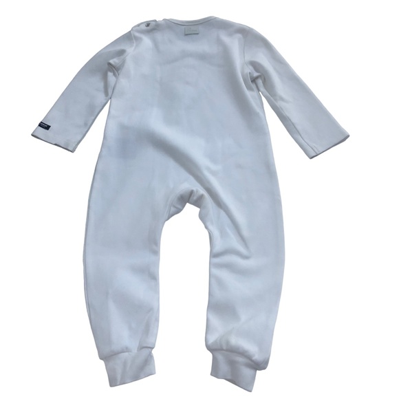 The Tiny Universe White Tiny Tuxedo Romper 12M - Picture 3 of 6